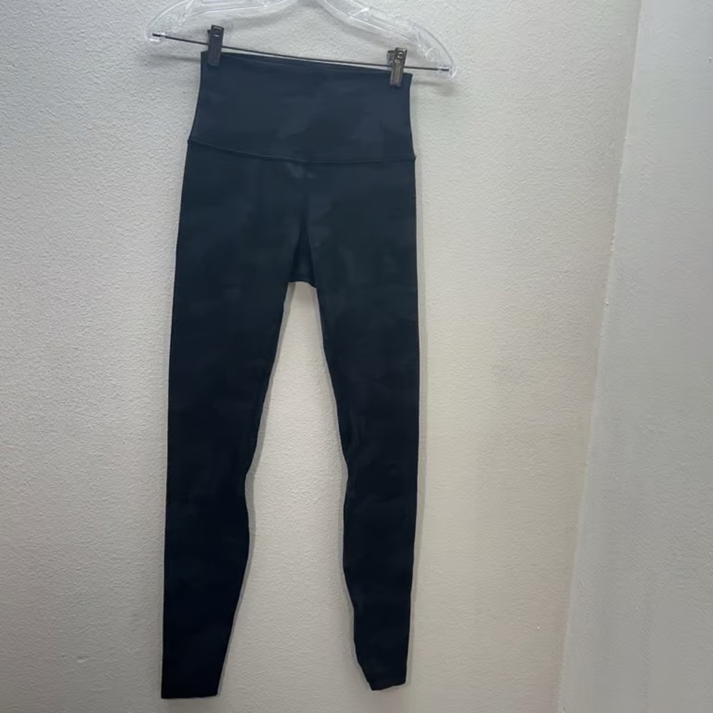 Lululemon Align High-Rise Heritage 365 Camo Deep Coal Black Pants Leggings Sz 4
